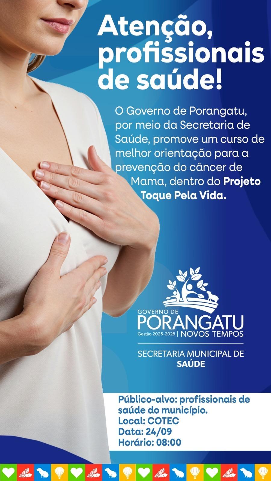 Curso capacita profissionais de saúde de Porangatu na prevenção do câncer de mama